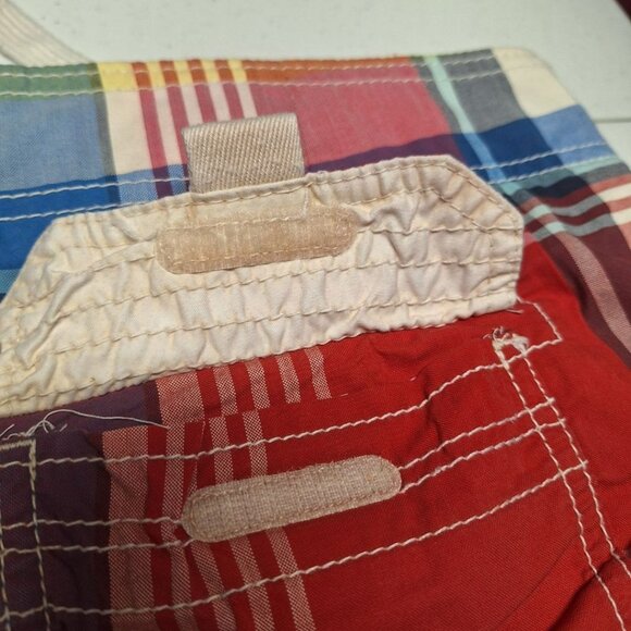 Abercrombie & Fitch Swim Shorts Colorful Plaid Board Bottom Mens Small Tie Waist - Picture 6 of 9